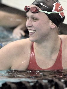 Carly Piper after finishing as top qualifier in 500 Free.