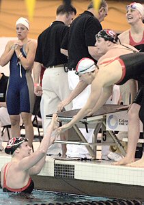 Georgia 200 Medley Relay.  New U.S. Record