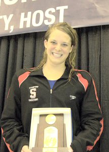Caroline Bruce wins 100 Breastroke