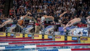 Start of 100 free at 2012 Olympic Trials