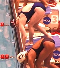 Cara Lane of Virgina won the 1500 Free