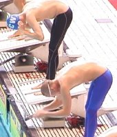 Chris Thompson and Tyler Painter qualified 1st and 5th for the 1500 Freestyle finals.