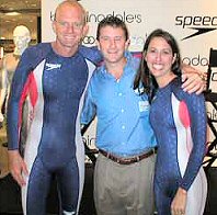 Rowdy Gaines and Janet Evans