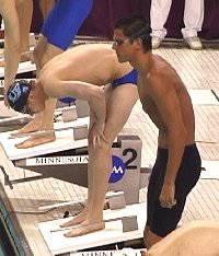 Ryk Neethling getting psyched for his 200 Free