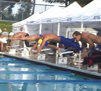 Photo by Michael Collins

Start of the Mens 400 Free at the 2002 Speedo Grand Challenge in Irvine.