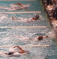 Dara Torres and Amy Van Dyken finished 1-2 in the 50 Free.