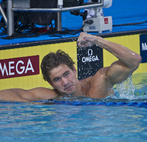 2010PANPACS Nathan Adrian wins the 50 meter freestyle at the 2010 Pan Pacific Championships.