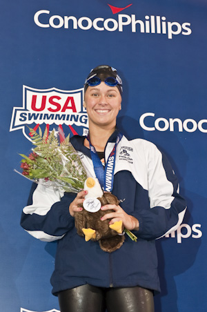 Elizabeth Beisel wins the 200 Backstroke at the 2009 USA Swimming Nationals/World Team trials.