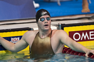 Tyler Clary places first in the prelims of the 200 backstroke at the 2009 USA Swimming Nationals/World Team Trials.