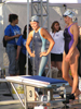Natalie Coughlin smiles after winning a race at 2006 Nationals.