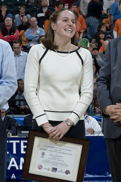Molly Crispell receives 2008 Wayne Duke Postgraduate Award from the Big Ten Conference.