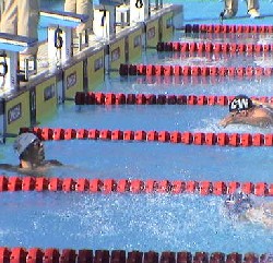 Michael Phelps had time to check the clock before the field finishes