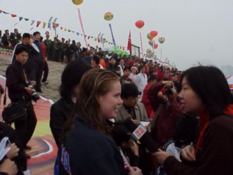 Erica Rose after Yangtze River Swim