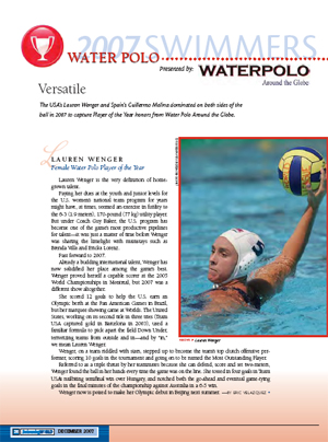 Female Water Polo Player of the Year Photo By: Swimming World Magazine