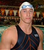 Auburn's Fred Bousquet after upsetting Anthony Ervin to win the 50 free
