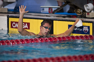 Mark Gangloff sets new American Record in 50 Breaststroke in a time trial at the 2009 USA Swimming Nationals/World Team Trials.