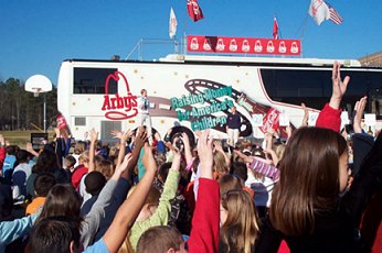 Courtney Shealy on motivational tour with Arbys