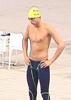 Grant Hackett just before his 1500 victory.