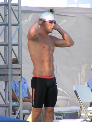 Brendan Hansen before setting the world record in the 100 breast at 2006 Nationals.