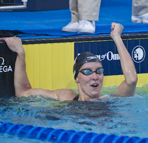 2010PANPACS Jessica Hardy wins the 50 meter freestyle at the 2010 Pan Pacific Championships.