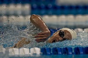 Katie Hoff  wins the 400 meter freestyle at the 2008 olympic trials.
