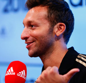Ian Thorpe at a press conference