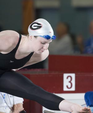Georgia's Kara Lynn Joyce wins fourth straight 50 free at NCAAs.