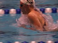 Kristy en route to qualifying first for the 200 IM