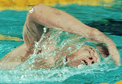 Hall-of-Fame Masters Swimmer Gus Langner, 1903-2001