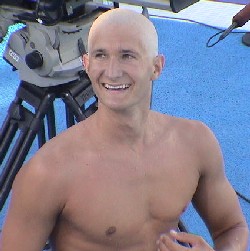 Larsen Jensen is happy after the race.
(Photo: M. Collins)