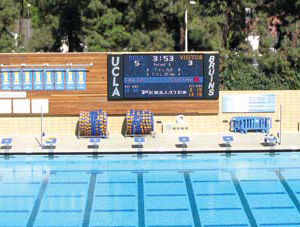 The first-ever contest in the new home to UCLA’s men’s and women’s water polo, swimming and diving teams