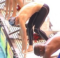 Jason Lezak of Nova just before the 100 Free start.