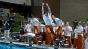 Ricky Berens celebrates the Texas team title at the 2010 NCAA championships