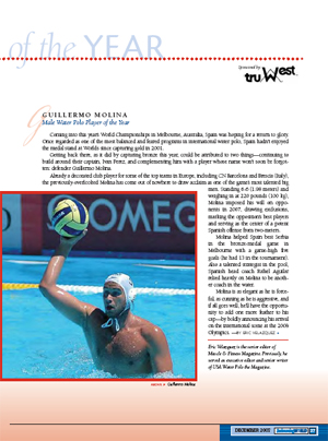 Male Water Polo Player of the Year Photo By: Swimming World Magazine