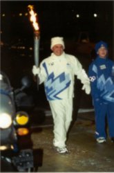 Mel Goldstein Carrying the Olympic Torch