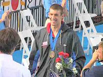 Michael's 400 meter I.M., Olympic Trials gold medal