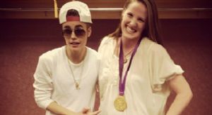 Missy Franklin and Justin Bieber at concert