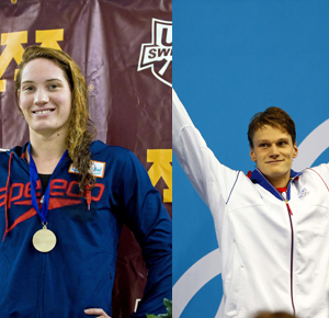 Camille Muffat and Yannick Agnel