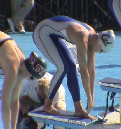 Natalie Coughlin on the blocks