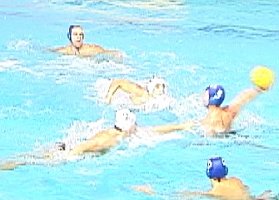 USA No. 5 shooting a goal.