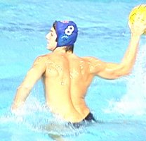 USA No.8 gets way out of the water to shoot.