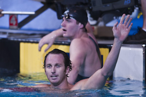Aaron Peirsol set a new world record in the 200 backstroke at the 2009 USA Swimming Nationals/World Team Trials.