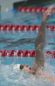 Phelps Swimming the 200 Back at the 2004 Counsilman Classic
