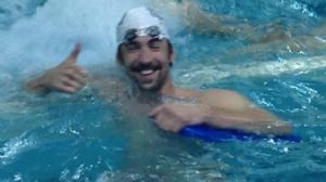 Michael Phelps during a workout in 2013 at North Baltimore