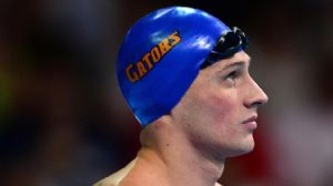 Ryan Lochte sporting a Gator Swim Cap