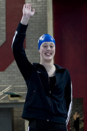 Allison Schmitt wins the 200 Free at the 2008 Toyota Grand Prix at Ohio State University.