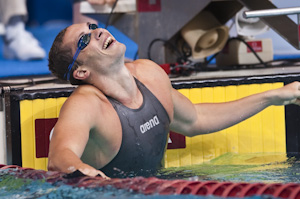 Eric Shanteau sets new American Record in the prelims of the 200 breaststroke at the 2009 USA Swimming Nationals/World Team Trials.
