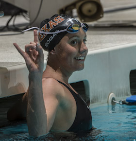 2012usopen Laura Sogar wins the 200 breaststroke at the 2012 US open.