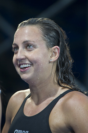 2010PANPACS Rebecca Soni wins the 200 meter breaststroke at the 2010 Pan Pacific Championships.
