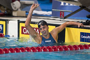 Rebecca Soni wins  the 100 Breaststroke at the 2009 USA Swimming Nationals/World Team Trials.